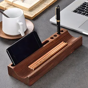 ペン用木製スタンドと木製収納iPhone用木製電話スタンドHuaweiXiaomi OPPO VIVO Samsumg