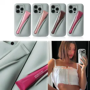 New Silicone Material Anti Drop And Shock Lip Gloss Phone Case Suitable For IPhone 11 12 13 14 15 Pro Max