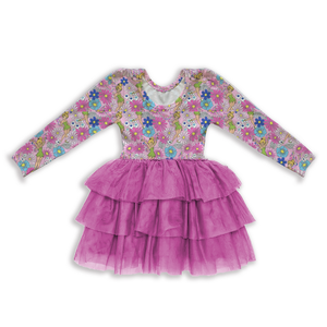 Ruidian Factory wholessales American animate Pretty Pretty Girl Party Party baby Girl Bamboo <span class=keywords><strong>abito</strong></span> in Tulle manica lunga - Product Image 4