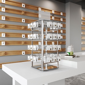 Tự làm cửa hàng đồ đạc sơn móng tay sắt giá sàn tùy chỉnh xoay xoay đồ trang sức hiển thị đứng cho earing - Product Image 2