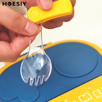 Boîte à lunch portable en acier inoxydable 304 à 3 étages divisée pour enfants, combinaison libre avec cuillère pour le stockage des aliments