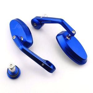 Miroirs latéraux de guidon de moto en aluminium CNC ovales à extrémité de guidon, verre bleu convexe pour <span class=keywords><strong>Yamaha</strong></span> <span class=keywords><strong>YZF</strong></span> R1 R6 R3 R25 R15 V3 <span class=keywords><strong>R125</strong></span> - Product Image 6