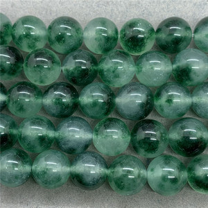 Cuentas lisas redondas de <span class=keywords><strong>Calcedonia</strong></span> <span class=keywords><strong>verde</strong></span> al por mayor, cuentas sueltas de piedra natural para la fabricación de joyas (AB2104) - Product Image 5