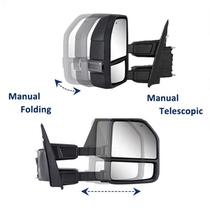 Rétroviseurs latéraux de remorquage neufs pour F250 F350 F450 Super Duty 2017 2018, chauffants, électriques, avec capteur de température, clignotant et feu de dégagement - Product Image 2
