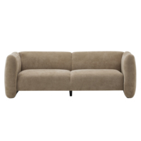 Canapé 3 places en velours, design ondulé, moderne, pour salon, 83 pouces, mobilier de luxe