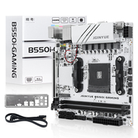 JGINYUE B550I Mini ITX Desktop PC Gaming Motherboard baru mendukung DDR4 64GB RAM B550 Chipset SATA Hard Drive antarmuka