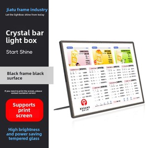 Có thể điều chỉnh A4 quầy bar hộp dạ quang LED bảng quảng cáo hiển thị <span class=keywords><strong>menu</strong></span> giá danh sách LED hộp đèn cho thực phẩm nhà hàng - Product Image 6
