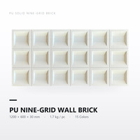 Panneau mural 3D en polyuréthane imitation brique 1200x600mm, couleur personnalisée pour la décoration murale intérieure