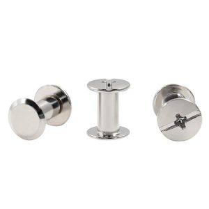 लेचेन lc216 हिफू 30 सेट फेलिप्स हेड चिकागो स्क्रू 1/4 इंच बटन रिवीट्स एम 4x10 मिमी पोस्ट बुकबाइंडिंग चमड़े के बेल्ट मशीन - Product Image 4