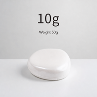 Boîtier compact rond vide pour crème visage, 81x78x26mm, capacité 13g, avec miroir, en ABS, doublure en PP, recyclable, en PS, vente en gros OEM