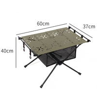 Table tactique IGT portable et légère en aluminium, pliable et réglable, pour le camping, les barbecues en plein air et la cuisine