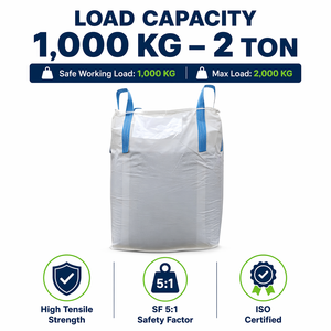 <span class=keywords><strong>Saco</strong></span> Jumbo FIBC de PP Transpirable Usado, de 500kg-2000kg, Modelo Baohua BH10, Factor de Seguridad 5:1, Fondo Plano, Súper <span class=keywords><strong>Saco</strong></span> para Talco - Product Image 5