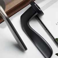 Serrure de porte mécanique à clé de haute qualité, design minimaliste silencieux, poignée de serrure pour porte intérieure en bois