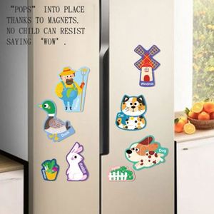 Cadeau éducatif, grands puzzles adaptés aux bébés garçons et filles, 2 aimants pour réfrigérateur pour enfants - Product Image 3
