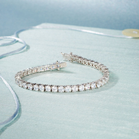 Bracelet Tennis en Argent 925 MaiYi en Gros, 3mm 4mm 5mm, Hip Hop, Moissanite, Bracelet Tennis pour Hommes