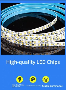 Tira de Luz LED Flexible SMD 2835 de Alta Eficiencia, 120 LED/m, 24V, Rollo de 5M para Proyectos de Iluminación Comercial Interior - Product Image 4