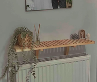 Ventes d'usine Étagère de couverture supérieure de radiateur moderne Étagère de couverture de radiateur en bois étroit en bois massif pour entrée