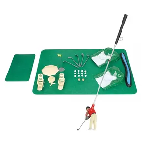 Çocuklar taşınabilir mini golf eğitim oyuncak seti açık spor oyunları satılık
