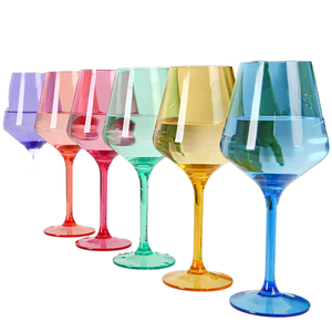 Coupe à vin <span class=keywords><strong>translucide</strong></span> rose de 480ml 16oz personnalisée en gros sans tige Tritan PP rose pour verres à champagne gobelets vin d'extérieur PS - Product Image 1