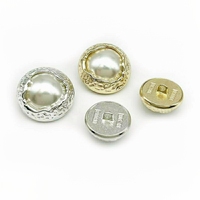Boutons en métal de l'usine JINYU, boutons en perles, boutons dorés de luxe, boutons fantaisie avec logo, boutons à tige pour vêtements, alliage de zinc sans nickel
