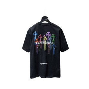 Camiseta de Manga Corta para Hombre, Estilo Urbano Americano, Marca <span class=keywords><strong>CH</strong></span> Crocmen, Cuello Redondo Bordado, de Alta Calidad, Corte Holgado Informal - Product Image 5
