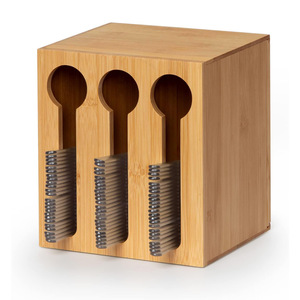 Caja de almacenamiento de cubiertos de bambú para bodas, eventos al aire libre, soporte organizador ecológico, múltiples especificaciones - Product Image 5