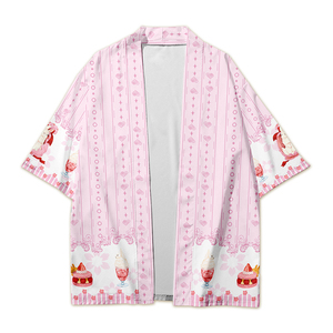 Mode japonaise Harajuku, kimono d'anime pour hommes et femmes, <span class=keywords><strong>Obi</strong></span>, vêtements asiatiques, cardigan samouraï, chemisier Haori - Product Image 2