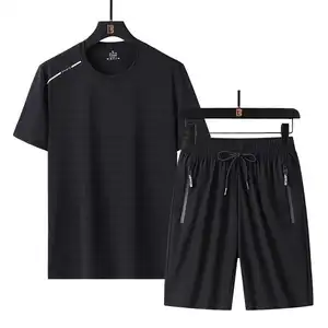 EGY-028 Summer collection men shorts and t shirt set gym dryfit running jogger t shirts 2 pieces set tracksuit