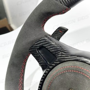 Volante Deportivo de 375 mm con 3 Radios, en Fibra de Carbono Mate y Alcántara, para Porsche Panamera, Cayenne, Macan, 718, 911, 918, 997, 991, Boxster, Cayman - Product Image 5