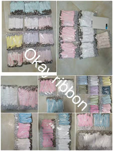 OKAY Clips à sucette personnalisés en polyester imprimé à bord festonné avec chaînes de sécurité pour vêtements de bébé, très demandés - Product Image 3