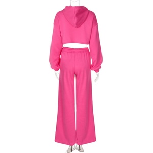 Pantaloni da Jogging di alta qualità in due pezzi autunno nuovi arrivi Casual modello solido Skinny Fit <span class=keywords><strong>Top</strong></span> Short Boutique popolare - Product Image 6