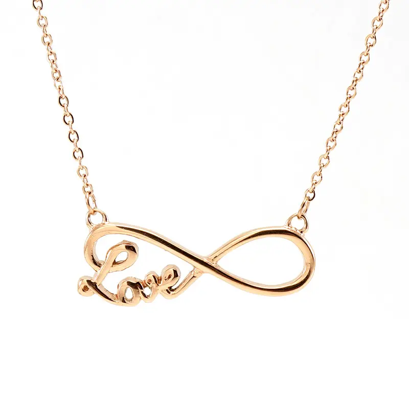 Go Party Hiphop Rvs Sieraden Sleutelbeen Ketting Kettingen Infinity Symbool 8 Letter Love Mom Hanger Ketting Vrouwen Meisjes