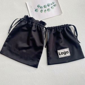 Wholesale Eco-friendly Satin Rope Handle Drawstring <b>Gift</b> <b>Bags</b> for Jewelry Makeup Clothes Shoes Packaging Luxury Pouches - Product Image 4