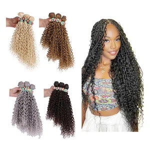 Shinein Fiber Afro Jerry Paquetes de cabello rizado Extensiones de tejido Paquetes sintéticos rizados para mujer negra