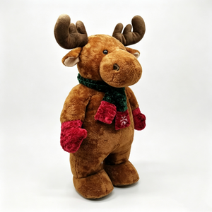 Renne en peluche personnalisé pour Noël, animal en peluche renne, jouet en peluche renne pour les fêtes, renne en peluche pour l'hiver, renne en peluche festif - Product Image 5
