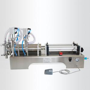 Riempitrice di liquidi/pasta semi automatica a doppia testa ad alta precisione/riempitrice quantitativa autofluida per acqua e succo - Product Image 2