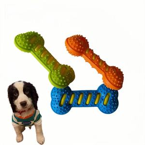 Juguete masticable ecológico de doble capa <span class=keywords><strong>para</strong></span> <span class=keywords><strong>perros</strong></span> Golden Retriever resistente a mordeduras, alivio del placer propio, mordedor de hueso con sonido automático - Product Image 1