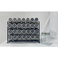 Étagère à épices en métal inclinée à 4 niveaux, personnalisée, esthétique, pour les petits espaces de comptoir de cuisine