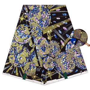 Tissu africain super brillant perlé, imprimés africains, tissu super brillant doré, tissu africain super brillant, <span class=keywords><strong>6</strong></span> <span class=keywords><strong>yards</strong></span>, <span class=keywords><strong>pagne</strong></span> pour fille, pour fête de mariage - Product Image 6