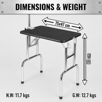 Table de toilettage pour animaux de compagnie pliable et portable AP-811, table pour chien ultra-légère, table de toilettage pour chien légère