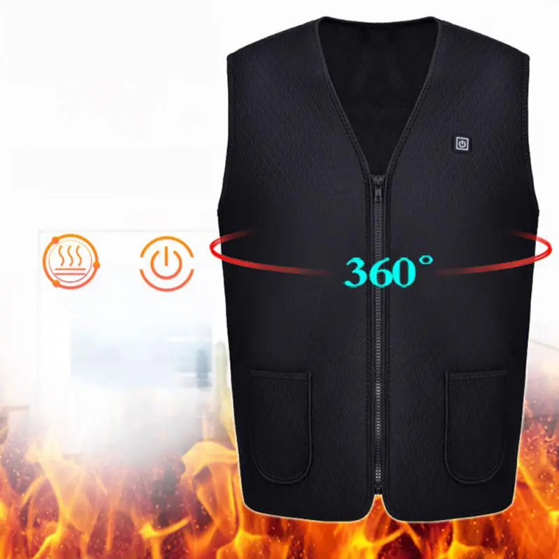 Men Women Outdoor USB Infrared Heating Vest Jacket Winter Flexible electrical heating shirt