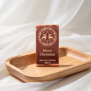 Barra di Rame Festiva Natalizia a Forma di Albero di Natale <span class=keywords><strong>1</strong></span> <span class=keywords><strong>Kg</strong></span> .999 Puro, da Collezione, Decorazione, Regalo, Ornamento, Souvenir - Product Image 3