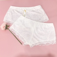 Celana dalam renda grosir 12 buah/pak celana dalam warna putih untuk wanita desain Hipster modis Kailaisiniao celana dalam untuk wanita
