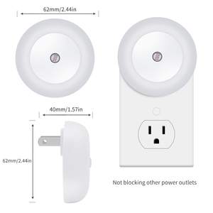 אורות לילה למבוגרים לחבר לתוך קיר 0.5w dusk כדי שחר חיישן עם שחר חיישן אוטומטי כיבוי עבור משתלה, חדר שינה וכו' - Product Image 2
