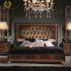 Set Camera da Letto in Legno di Lusso Stile Neo <span class=keywords><strong>Classico</strong></span> con Letto King Size - Product Image 1