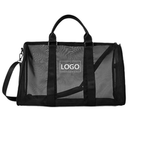 Bolsa de Viaje de Fin de Semana, Ligera, de Nailon, con Logotipo Personalizado, para Yoga, Fitness, con Forro de PVC, Cierre de Cremallera Impermeable