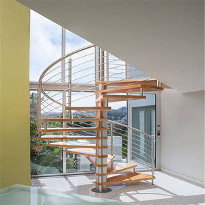Escalera <span class=keywords><strong>de</strong></span> Caracol Moderna <span class=keywords><strong>de</strong></span> Madera Sólida, Escalera <span class=keywords><strong>de</strong></span> Caracol Resistente <span class=keywords><strong>para</strong></span> Interiores y <span class=keywords><strong>Exteriores</strong></span>, Sala <span class=keywords><strong>de</strong></span> Estar, Dormitorio, Uso Residencial - Product Image 5