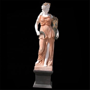 Estilo de diseño moderno Escultura de piscina de piedra amarilla Lady <span class=keywords><strong>Fortuna</strong></span> Estatua Sex Lady Estatua para villas garantizadas - Product Image 4