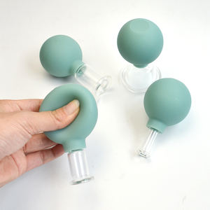 Juego de terapia de ventosas faciales de 4 tamaños de vidrio para belleza Body Cup Masajeador de fascia linfática - Product Image 3