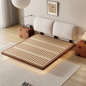 <span class=keywords><strong>Lit</strong></span> en tissu moderne avec design oreilles d'éléphant, cadre en bois massif, table <span class=keywords><strong>de</strong></span> <span class=keywords><strong>chevet</strong></span> ultra-fine, <span class=keywords><strong>lit</strong></span> <span class=keywords><strong>suspendu</strong></span> avec revêtement souple amovible et lavable - Product Image 5